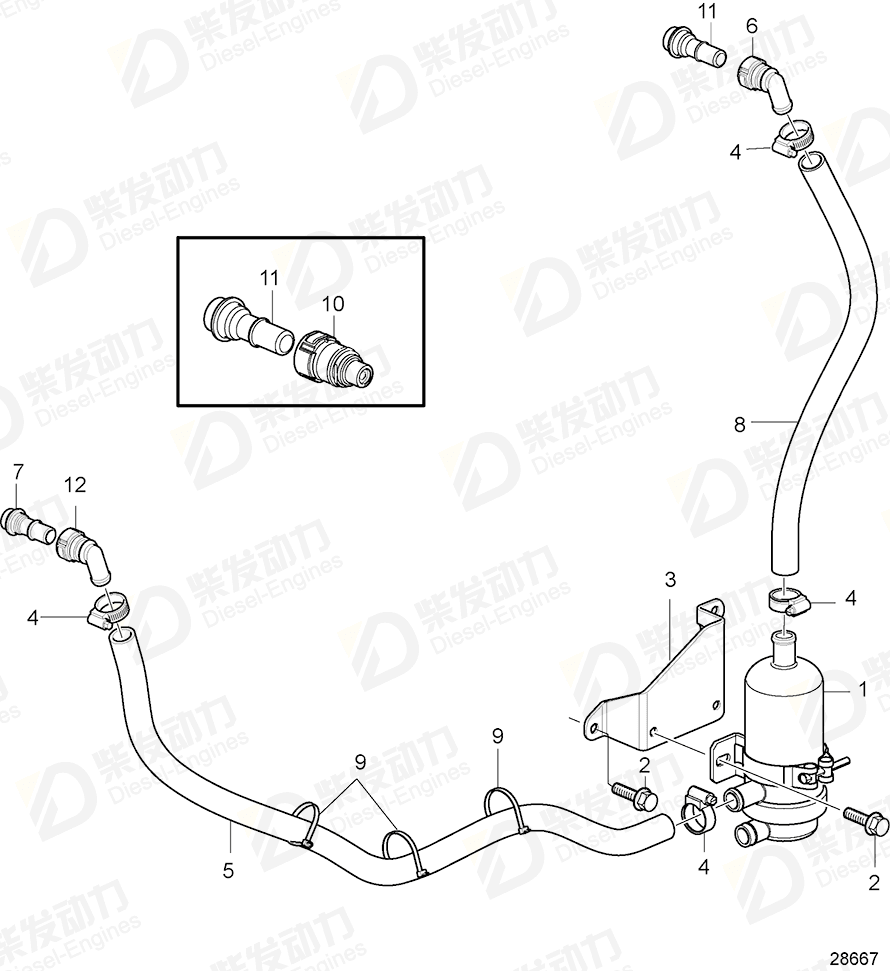 VOLVO Bracket 22098638 Drawing